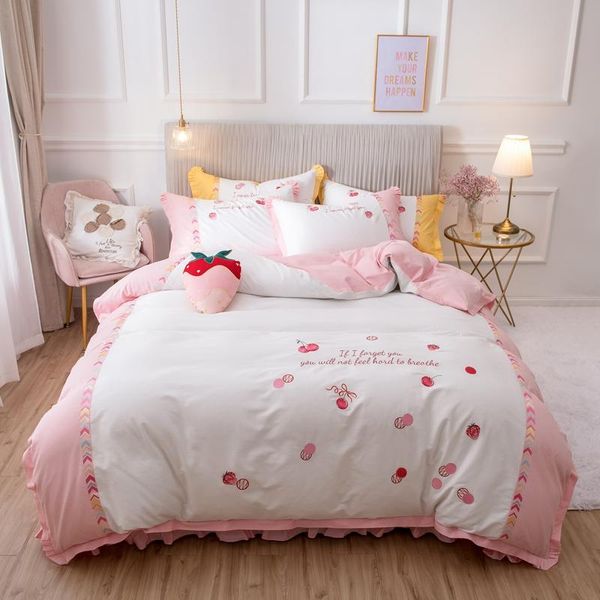 bedding sets 100% cotton set embroidery duvet cover cherry bed sheet/linen pillowcases 4pcs for girls
bedding sets 100% cotton set embroidery duvet cover cherry bed sheet/linen pillowcases 4pcs for girls