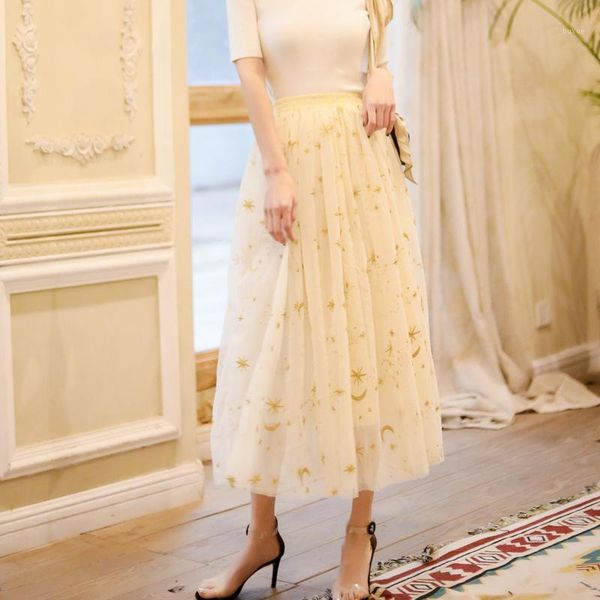 skirts 2021 stars embroidery high waist summer women mesh long saia elegant maxi skirt1, Black
skirts 2021 stars embroidery high waist summer women mesh long saia elegant maxi skirt1, Black