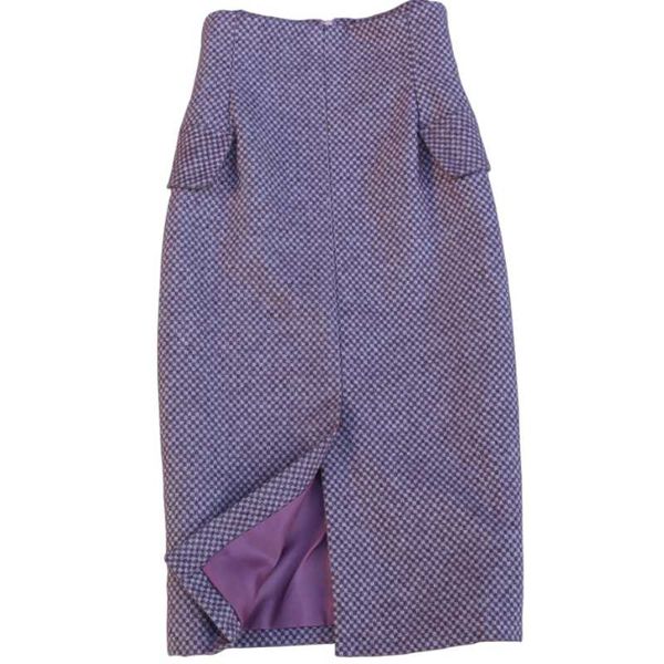 autumn winter small fragrance plaid woolen skirt women high waist package hip split pencil skirt, Black
autumn winter small fragrance plaid woolen skirt women high waist package hip split pencil skirt, Black