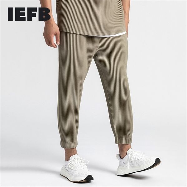 iefb /men's wear japanese trousers pressing pleated pants drawstring elastic waist closed bottoms ankle-length pants 9y3284 201218, Black
iefb /men's wear japanese trousers pressing pleated pants drawstring elastic waist closed bottoms ankle-length pants 9y3284 201218, Black