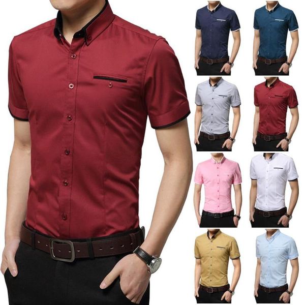 men business shirt solid short sleeve turn down collar buttons cotton plus size shirt formal male social slim shirts autumn, White;black
men business shirt solid short sleeve turn down collar buttons cotton plus size shirt formal male social slim shirts autumn, White;black