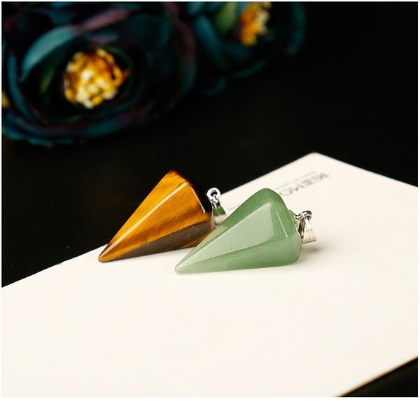 1pc natural crystal mineral gemstone ornaments conical pendant noble fashion couple pendant necklace pendant gift qylipv, Black
1pc natural crystal mineral gemstone ornaments conical pendant noble fashion couple pendant necklace pendant gift qylipv, Black