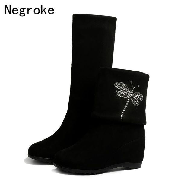 boots winter women wedge mid calf ladies crystal foldable black suede mother shoes woman booties bota feminina
boots winter women wedge mid calf ladies crystal foldable black suede mother shoes woman booties bota feminina
