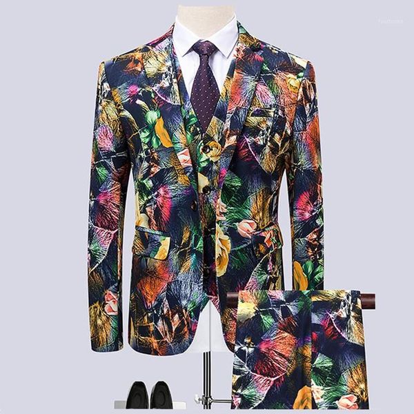 men's suits & blazers jacket pant vest suit mens slim fit casual stylish print male dress plus size streetwear fashion party prom tuxed, White;black
men's suits & blazers jacket pant vest suit mens slim fit casual stylish print male dress plus size streetwear fashion party prom tuxed, White;black