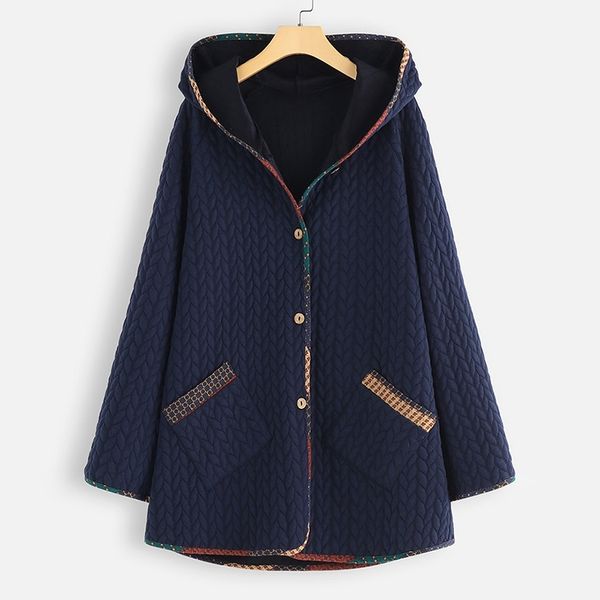 autumn winter ladies coat loose large size women jackets hooded thicken coat warm casual button pockets vintage overcoat y200101, Black;brown
autumn winter ladies coat loose large size women jackets hooded thicken coat warm casual button pockets vintage overcoat y200101, Black;brown