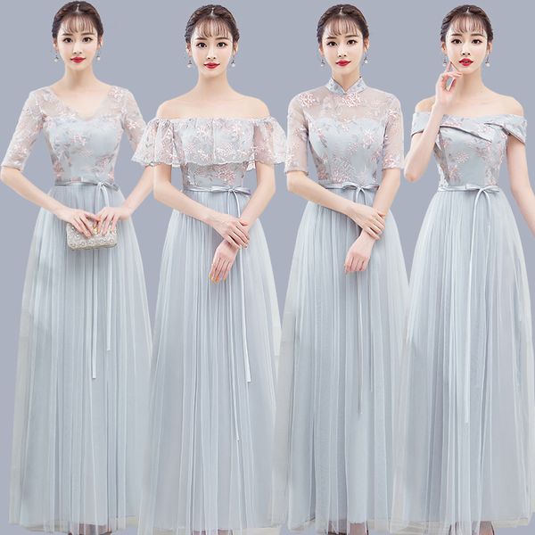 Blue Gray New Design Sexy Sweet Long Bridesmaid Dresses Sweetheart A-line Prom Wedding Party Sister Dress Elegant For Women 9860
Blue Gray New Design Sexy Sweet Long Bridesmaid Dresses Sweetheart A-line Prom Wedding Party Sister Dress Elegant For Women 9860