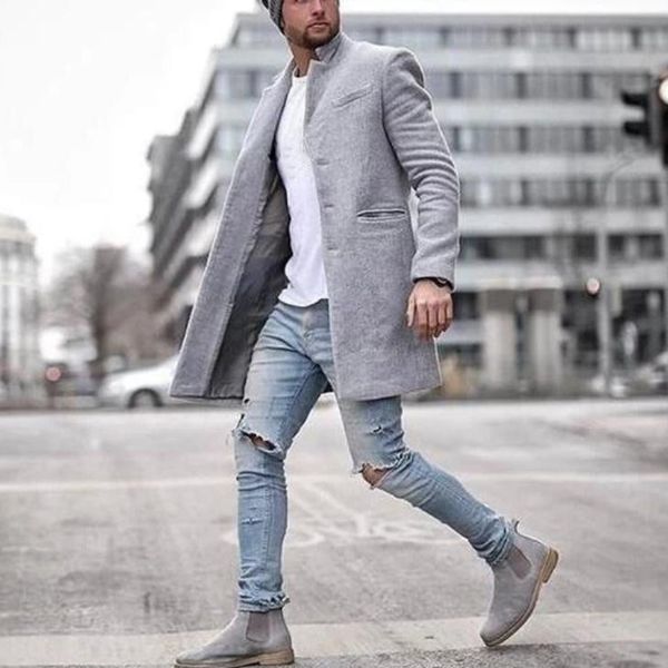 men autumn winter clothing wool jackets blend men's fashion solid wool coat outwear mens overcoat size s-3xl windbreaker 201128, Black
men autumn winter clothing wool jackets blend men's fashion solid wool coat outwear mens overcoat size s-3xl windbreaker 201128, Black