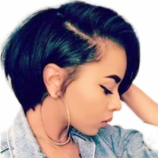 side part little lace front short bob machine made wigs human hair pixie cut wigs for black women natural straight frontal wig preplucked, Black;brown
side part little lace front short bob machine made wigs human hair pixie cut wigs for black women natural straight frontal wig preplucked, Black;brown