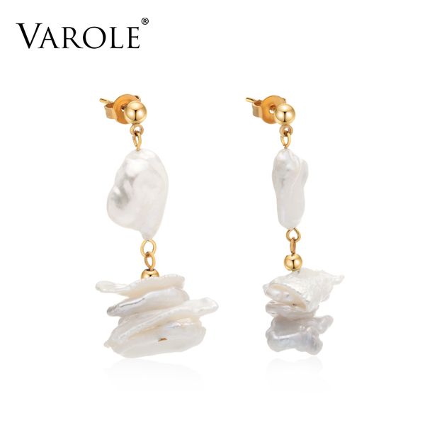 varole new irregular natural freshwater pearl earrings korean stainless steel gold drop earrings wedding jewelry wholesale
varole new irregular natural freshwater pearl earrings korean stainless steel gold drop earrings wedding jewelry wholesale