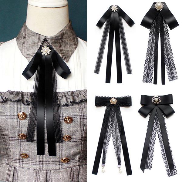 neck ties female lace streamer ribbon pearl bow tie for women black brooches pin shirt suit collar clothing accessories, Blue;purple
neck ties female lace streamer ribbon pearl bow tie for women black brooches pin shirt suit collar clothing accessories, Blue;purple