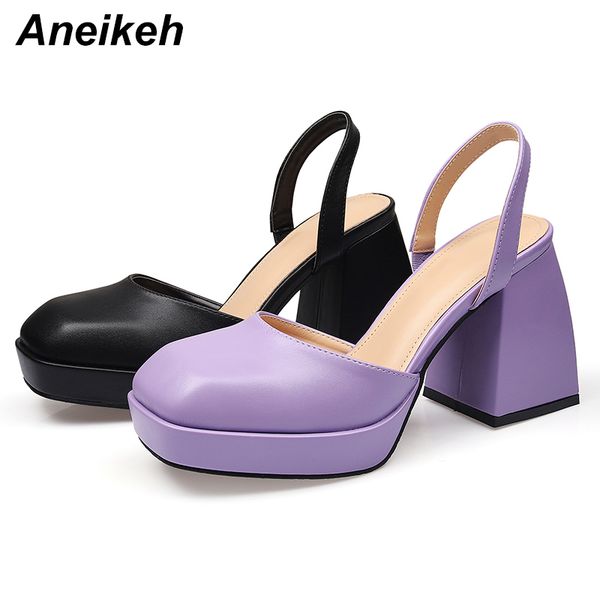 aneikeh shoes for women 2021 spring/autumn buckle solid square heel pumps slingbacks platform punk ladies shoes zapatos de mujer c0129, Black
aneikeh shoes for women 2021 spring/autumn buckle solid square heel pumps slingbacks platform punk ladies shoes zapatos de mujer c0129, Black