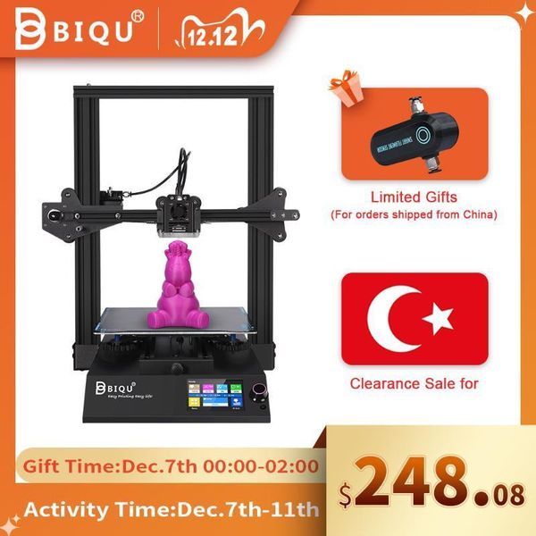 printers biqu b1 fdm 3d printer dual-operation with 3.5inch touch screen,32 bit motherboard full metal big size high precision drucker1