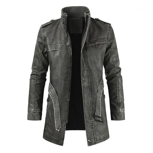 2020 autumn winter men slim fit pu trench coat fashion stand collar long jackets windproof leather blazer windbreaker1, Black
2020 autumn winter men slim fit pu trench coat fashion stand collar long jackets windproof leather blazer windbreaker1, Black