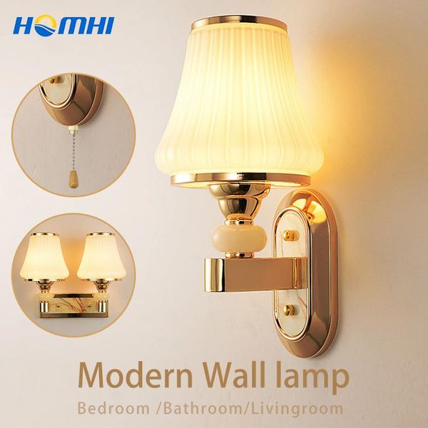 wall lamp light fixture modern room decoration bathroom sconce entrance hall classic glass lampshade golden indoor lighting
wall lamp light fixture modern room decoration bathroom sconce entrance hall classic glass lampshade golden indoor lighting