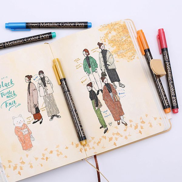 12/20 colors metallic soft brush marker pen birthday gift card making metallic color art pen diy p album glass wine
12/20 colors metallic soft brush marker pen birthday gift card making metallic color art pen diy p album glass wine
