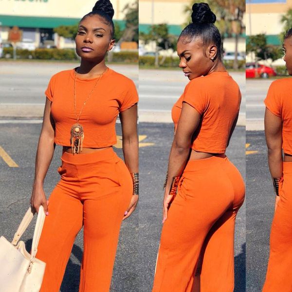 round neck 2 piece outfits for women elegant short sleeve solid two piece set and summer wide leg pants jumpsuit, Gray 
round neck 2 piece outfits for women elegant short sleeve solid two piece set and summer wide leg pants jumpsuit, Gray