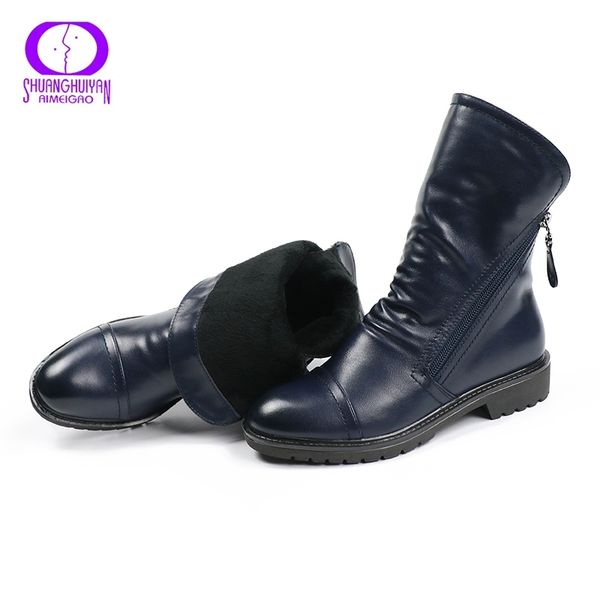 aimeigao 2017 fashion vintage soft leather female spring autumn ankle boots comfortable women shoes y200114, Black 
aimeigao 2017 fashion vintage soft leather female spring autumn ankle boots comfortable women shoes y200114, Black