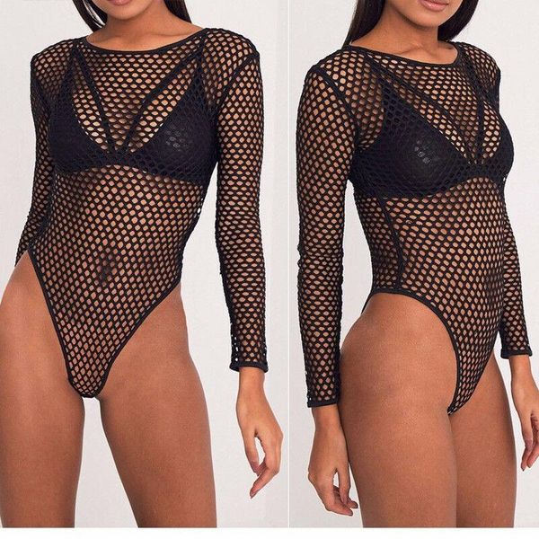 women's jumpsuits & rompers uk seller womens ladies long sleeve mesh fish net leotard bodysuit hollow, Black;white
women's jumpsuits & rompers uk seller womens ladies long sleeve mesh fish net leotard bodysuit hollow, Black;white