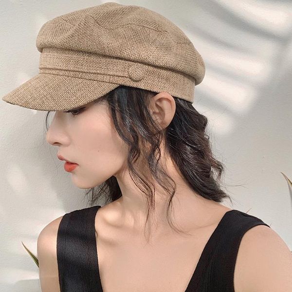 MZ2331 Beret Newsboy Cap Men Women Flat Top Sailor Captain Cap Solid Linen Artist Painter Hat Breathable Spring Summer Beret1, Blue;gray
MZ2331 Beret Newsboy Cap Men Women Flat Top Sailor Captain Cap Solid Linen Artist Painter Hat Breathable Spring Summer Beret1, Blue;gray
