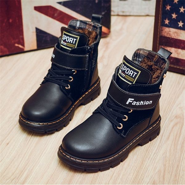 new children ankle boys girls genuine leather military autumn winter lace-up snow kids shoes motorcycle boots 201211, Black;grey
new children ankle boys girls genuine leather military autumn winter lace-up snow kids shoes motorcycle boots 201211, Black;grey