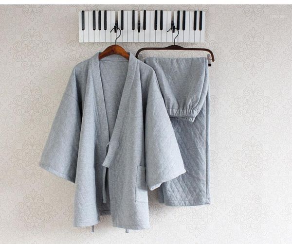 men's japanese kimono pajamas set pants cotton thick suit home autumn winter1, Black;brown
men's japanese kimono pajamas set pants cotton thick suit home autumn winter1, Black;brown