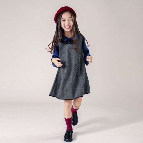autumn poka girl's wear new spring and dark gray svels woollen thin vt skirt middle big children's corset drs, Red;yellow
autumn poka girl's wear new spring and dark gray svels woollen thin vt skirt middle big children's corset drs, Red;yellow