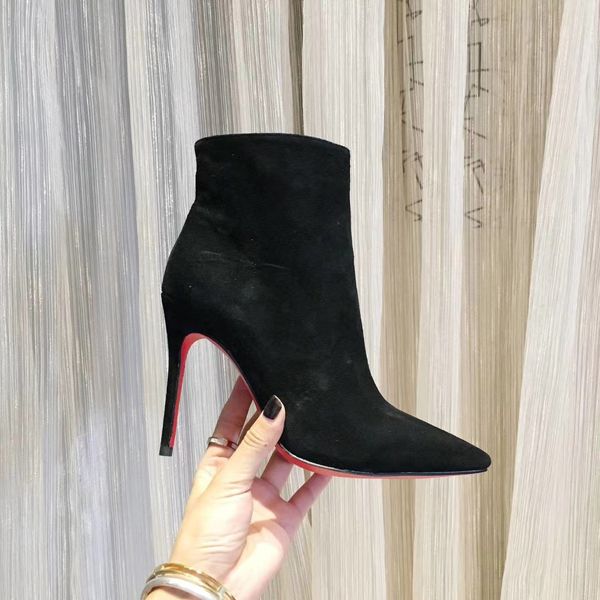 luxury black suede leather pointed toes womens branded ankle boots designer fashion ladies high heels shoes pumps 10cm heels
luxury black suede leather pointed toes womens branded ankle boots designer fashion ladies high heels shoes pumps 10cm heels