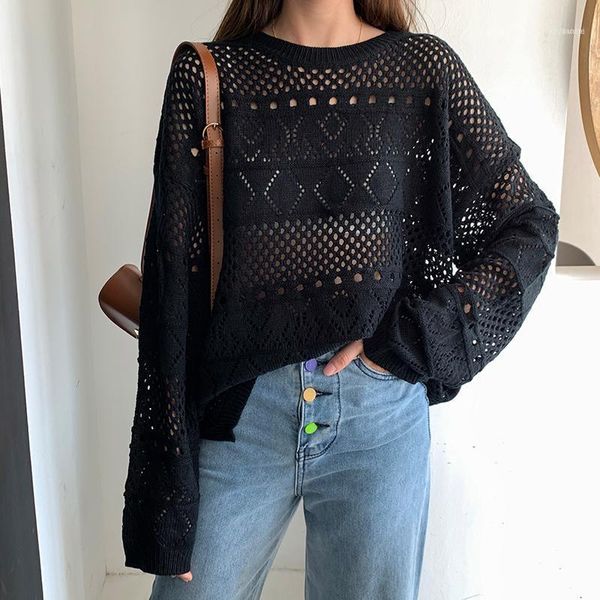 mooirue 2020 spring hollow out kintting pullover women vintage streetwear o neck korean style black beige casual sweater 11, White;black
mooirue 2020 spring hollow out kintting pullover women vintage streetwear o neck korean style black beige casual sweater 11, White;black
