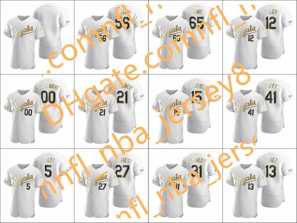 kansas city royals men #13 salvador perez 41 danny duffy 5 george brett women youth white authentic golden edition custom jersey, Blue;black
kansas city royals men #13 salvador perez 41 danny duffy 5 george brett women youth white authentic golden edition custom jersey, Blue;black
