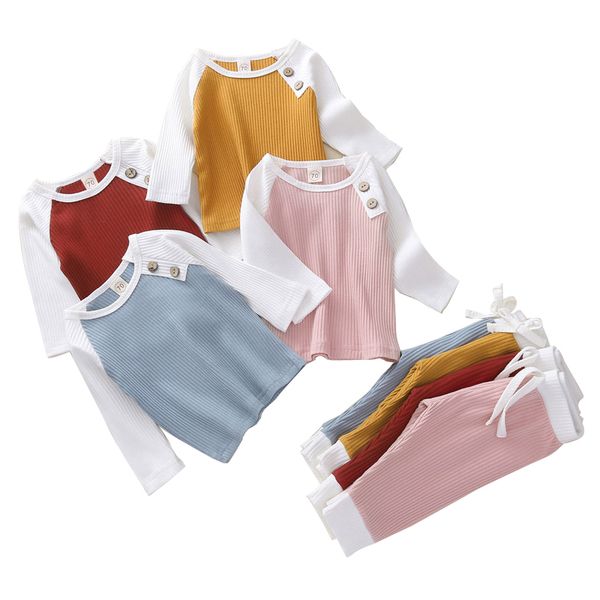 baby girls splice outfits kids raglan sleeves button shirts solid colors clothes sets toddler baby pants suits vetement bebe 061204, White
baby girls splice outfits kids raglan sleeves button shirts solid colors clothes sets toddler baby pants suits vetement bebe 061204, White