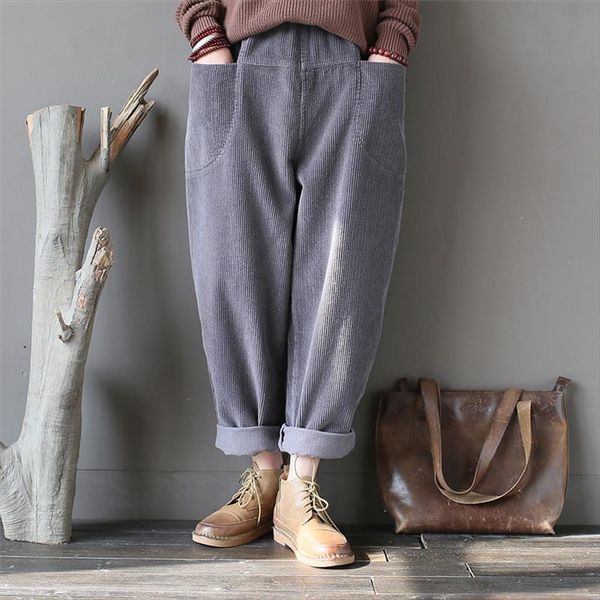 2020 spring new corduroy pants vintage women trouser pockets elastic waist warm loose casual pants drop shipping, Black;white
2020 spring new corduroy pants vintage women trouser pockets elastic waist warm loose casual pants drop shipping, Black;white