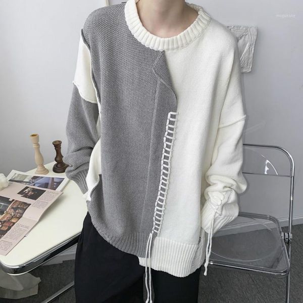 new sweater men's round neck autumn and winter korean clothes pullover color matching trend street casual fashion mens clothing1, White;black
new sweater men's round neck autumn and winter korean clothes pullover color matching trend street casual fashion mens clothing1, White;black