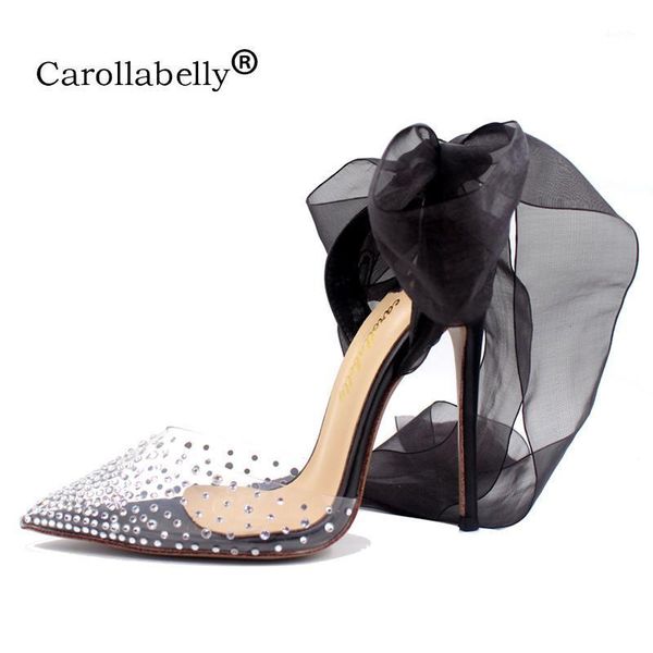 carollabelly 2021 new brand strappy sandals clear pvc crystals heels transparent women sandals summer shoes1, Black
carollabelly 2021 new brand strappy sandals clear pvc crystals heels transparent women sandals summer shoes1, Black