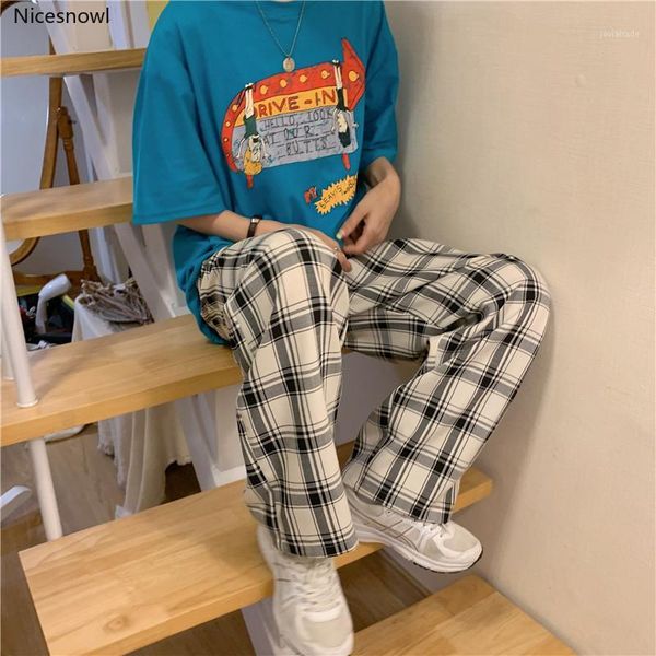 women's pants & capris wide leg women 2021 summer plaid for casual harajuku korean style high waist trousers1, Black;white
women's pants & capris wide leg women 2021 summer plaid for casual harajuku korean style high waist trousers1, Black;white