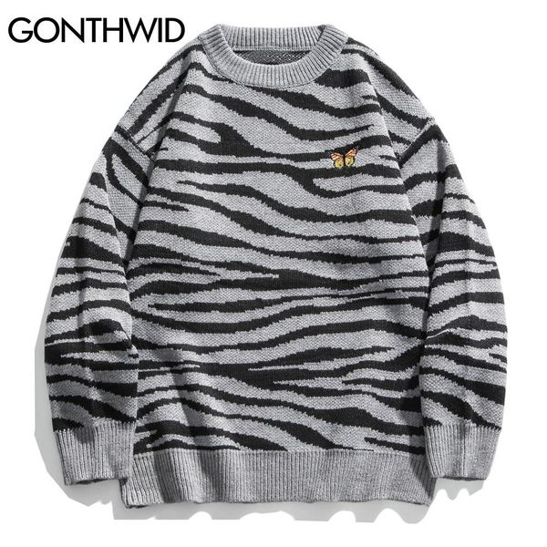 gonthwid вышивки бабочка zebra stripe pattern перемычка свитера streetwear мужчины hip hop harajuku повседневный пуловер трикотажные топы bb, White;black
gonthwid вышивки бабочка zebra stripe pattern перемычка свитера streetwear мужчины hip hop harajuku повседневный пуловер трикотажные топы bb, White;black