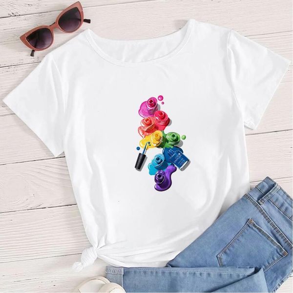 summer new arrivals t-shirt makeup print harajuku korean trend oversize o-neck short sleeve t shirt women clothing tshirt, White
summer new arrivals t-shirt makeup print harajuku korean trend oversize o-neck short sleeve t shirt women clothing tshirt, White