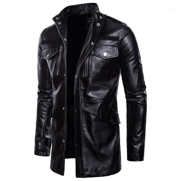 2020 autumn winter black long coat cross-border collar four-pocket motorcycle biker driver leather jacket m-5xl1, Black;brown
2020 autumn winter black long coat cross-border collar four-pocket motorcycle biker driver leather jacket m-5xl1, Black;brown
