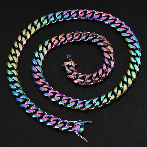 16"-26" multicolor 316l stainless steel round cuban link chain chokers necklaces for men hip hop rock jewelry drop shipping, Silver
16"-26" multicolor 316l stainless steel round cuban link chain chokers necklaces for men hip hop rock jewelry drop shipping, Silver