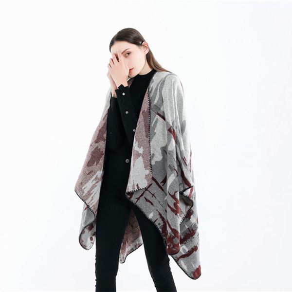 2020 new style autumn and winter camouflage cashmere like jacquard extended shawl, Blue;gray
2020 new style autumn and winter camouflage cashmere like jacquard extended shawl, Blue;gray
