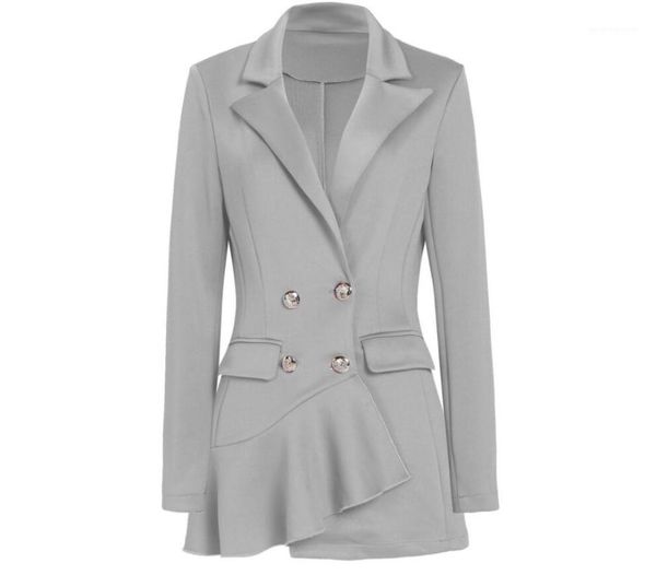 women's suits & blazers european fashion work business womens formal blazer ruffle double breasted office ladies femme jackets casual l, White;black
women's suits & blazers european fashion work business womens formal blazer ruffle double breasted office ladies femme jackets casual l, White;black