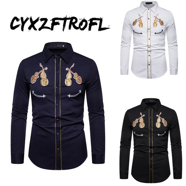 cyxzftrofl 2020 mens fashion western cowboy skull and rose embroidery shirt slim fit casual long sleeve button down dress shirts c1211, White;black
cyxzftrofl 2020 mens fashion western cowboy skull and rose embroidery shirt slim fit casual long sleeve button down dress shirts c1211, White;black