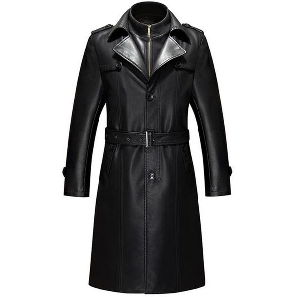 fashion male leather jacket blazers black mens long leather trench coat sashes busniess overcoats men windbreaker winter fleece
fashion male leather jacket blazers black mens long leather trench coat sashes busniess overcoats men windbreaker winter fleece