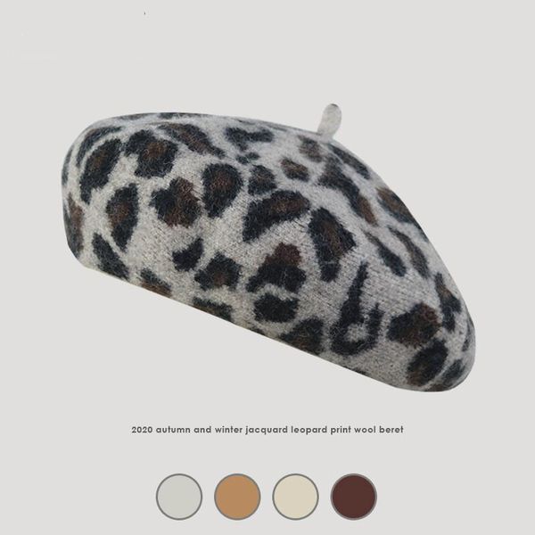 2020 new woman wool winter beret female 4 colors leopard printing winter hat wool cap painter hat pumpkin, Blue;gray
2020 new woman wool winter beret female 4 colors leopard printing winter hat wool cap painter hat pumpkin, Blue;gray