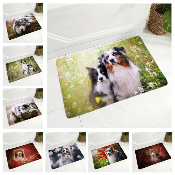 cushion/decorative pillow australian shepherd dog mat for hallway children room non-slip decor pet animal doormat flannel floor carpet 40x60
cushion/decorative pillow australian shepherd dog mat for hallway children room non-slip decor pet animal doormat flannel floor carpet 40x60