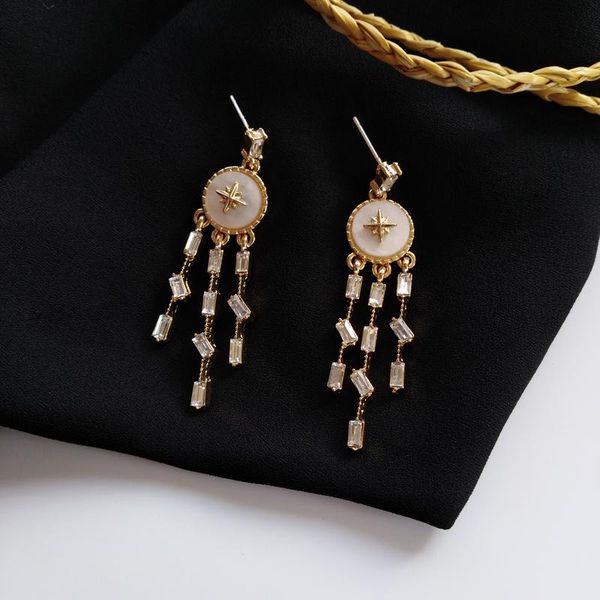 new fashion super fairy french court style pretty luxury diamante tassel long earrings 670, Silver
new fashion super fairy french court style pretty luxury diamante tassel long earrings 670, Silver