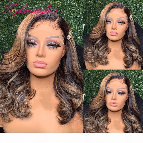highlight 13x6x1 lace front human hair wig honey blonde brown pre plucked 180% brazilian remy wavy lace frontal wigs for women, Black;brown 
highlight 13x6x1 lace front human hair wig honey blonde brown pre plucked 180% brazilian remy wavy lace frontal wigs for women, Black;brown