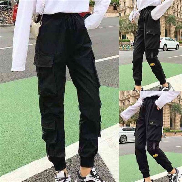 fashion women streetwear cargo pants black ankle length elastic waist joggers female loose trousers casual haren pants, Blue
fashion women streetwear cargo pants black ankle length elastic waist joggers female loose trousers casual haren pants, Blue