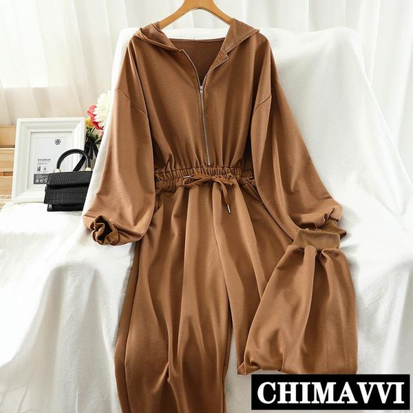 women's jumpsuits & rompers lazy style simple leisure jumpsuit solid color long sleeve hooded drawstring waist sports pants student, Black;white
women's jumpsuits & rompers lazy style simple leisure jumpsuit solid color long sleeve hooded drawstring waist sports pants student, Black;white