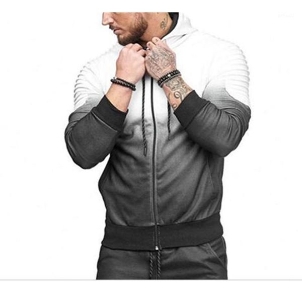 men's jackets 2021 foreign trade casual sports jacket european-american style stripe pleated 3d printed jogging hoodie1, Black;brown
men's jackets 2021 foreign trade casual sports jacket european-american style stripe pleated 3d printed jogging hoodie1, Black;brown
