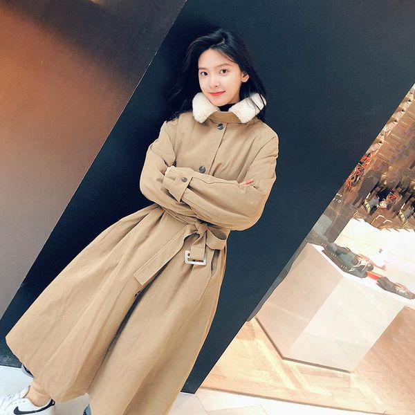 women's down & parkas plus size 2021 winter cotton windbreaker casual thickening long-sleeve loose lapel warm padded trench coat female, Black
women's down & parkas plus size 2021 winter cotton windbreaker casual thickening long-sleeve loose lapel warm padded trench coat female, Black